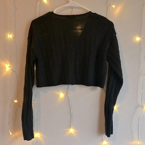 Abound Cropped Button Down Ribbed Cardigan - Picture 2 of 2